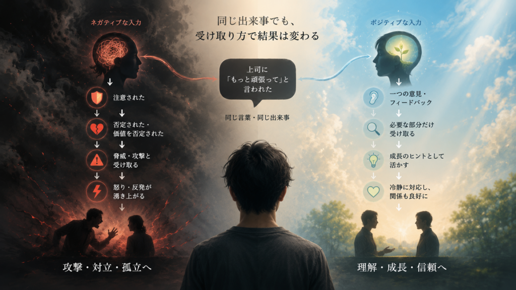 同じ出来事、違う受け取り方